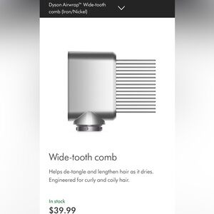 Dyson Airwrap Wide-tooth Comb Attachment